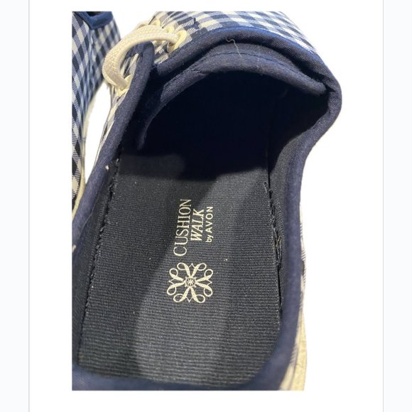 Price Reduced! Avon Cushion Walk Navy Blue Gingham Sneaker/Slide - Size 7 NEW!! - Picture 5 of 7